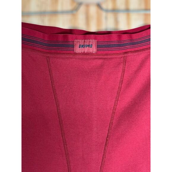 Skims Womens Plus Size 2X Boyfriend Boxer Shorts Red Lounge Sleepwear Comfort - Picture 3 of 8